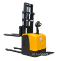 Forklift Stacker Palet Listrik Penuh dengan Baterai Pengisian daya